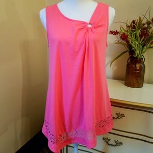 Extra Long Asymmetric Hem Tank Top Medium